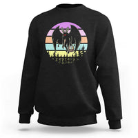 Retro Sunset Mothman Easter Egg Hunt Sweatshirt Cryptid Lover Gift