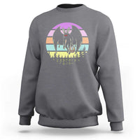 Retro Sunset Mothman Easter Egg Hunt Sweatshirt Cryptid Lover Gift