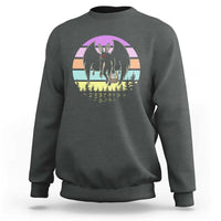 Retro Sunset Mothman Easter Egg Hunt Sweatshirt Cryptid Lover Gift