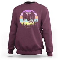 Retro Sunset Mothman Easter Egg Hunt Sweatshirt Cryptid Lover Gift