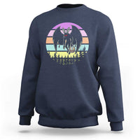 Retro Sunset Mothman Easter Egg Hunt Sweatshirt Cryptid Lover Gift