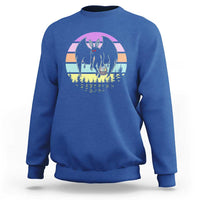 Retro Sunset Mothman Easter Egg Hunt Sweatshirt Cryptid Lover Gift