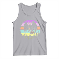Retro Sunset Mothman Easter Egg Hunt Tank Top Cryptid Lover Gift
