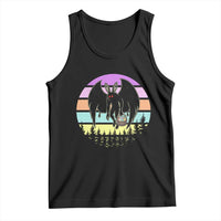 Retro Sunset Mothman Easter Egg Hunt Tank Top Cryptid Lover Gift