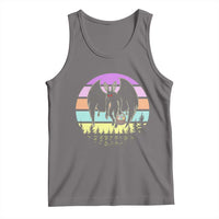 Retro Sunset Mothman Easter Egg Hunt Tank Top Cryptid Lover Gift