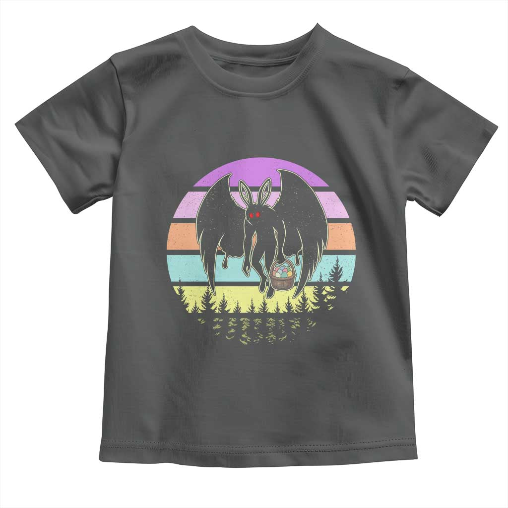 Retro Sunset Mothman Easter Egg Hunt Toddler T Shirt Cryptid Lover Gift