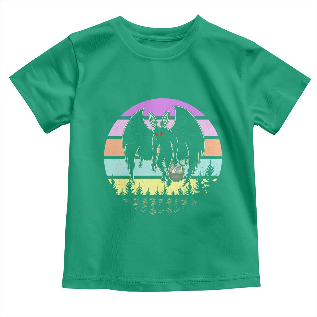 Retro Sunset Mothman Easter Egg Hunt Toddler T Shirt Cryptid Lover Gift