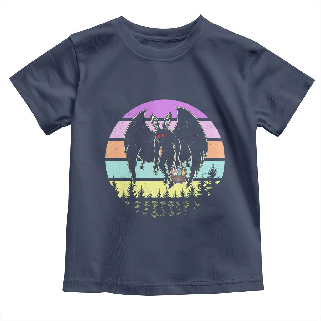 Retro Sunset Mothman Easter Egg Hunt Toddler T Shirt Cryptid Lover Gift