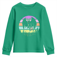 Retro Sunset Mothman Easter Egg Hunt Youth Sweatshirt Cryptid Lover Gift