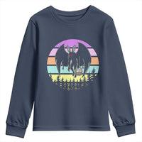 Retro Sunset Mothman Easter Egg Hunt Youth Sweatshirt Cryptid Lover Gift