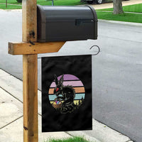 Retro Sunset Chupacabra Easter Egg Hunt Garden Flag Cryptid Lover Gift