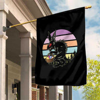 Retro Sunset Chupacabra Easter Egg Hunt Garden Flag Cryptid Lover Gift