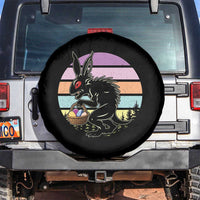 Retro Sunset Chupacabra Easter Egg Hunt Spare Tire Cover Cryptid Lover Gift