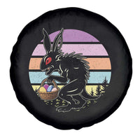 Retro Sunset Chupacabra Easter Egg Hunt Spare Tire Cover Cryptid Lover Gift