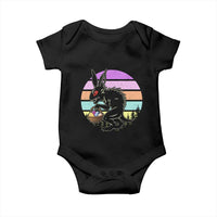 Retro Sunset Chupacabra Easter Egg Hunt Baby Onesie Cryptid Lover Gift