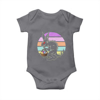 Retro Sunset Chupacabra Easter Egg Hunt Baby Onesie Cryptid Lover Gift
