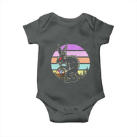 Retro Sunset Chupacabra Easter Egg Hunt Baby Onesie Cryptid Lover Gift