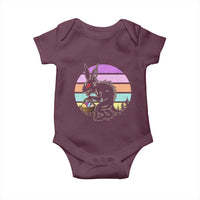 Retro Sunset Chupacabra Easter Egg Hunt Baby Onesie Cryptid Lover Gift