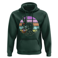 Retro Sunset Chupacabra Easter Egg Hunt Hoodie Cryptid Lover Gift