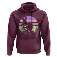 Retro Sunset Chupacabra Easter Egg Hunt Hoodie Cryptid Lover Gift