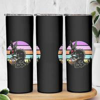 Retro Sunset Chupacabra Easter Egg Hunt Skinny Tumbler Cryptid Lover Gift