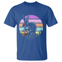 Retro Sunset Chupacabra Easter Egg Hunt T Shirt Cryptid Lover Gift