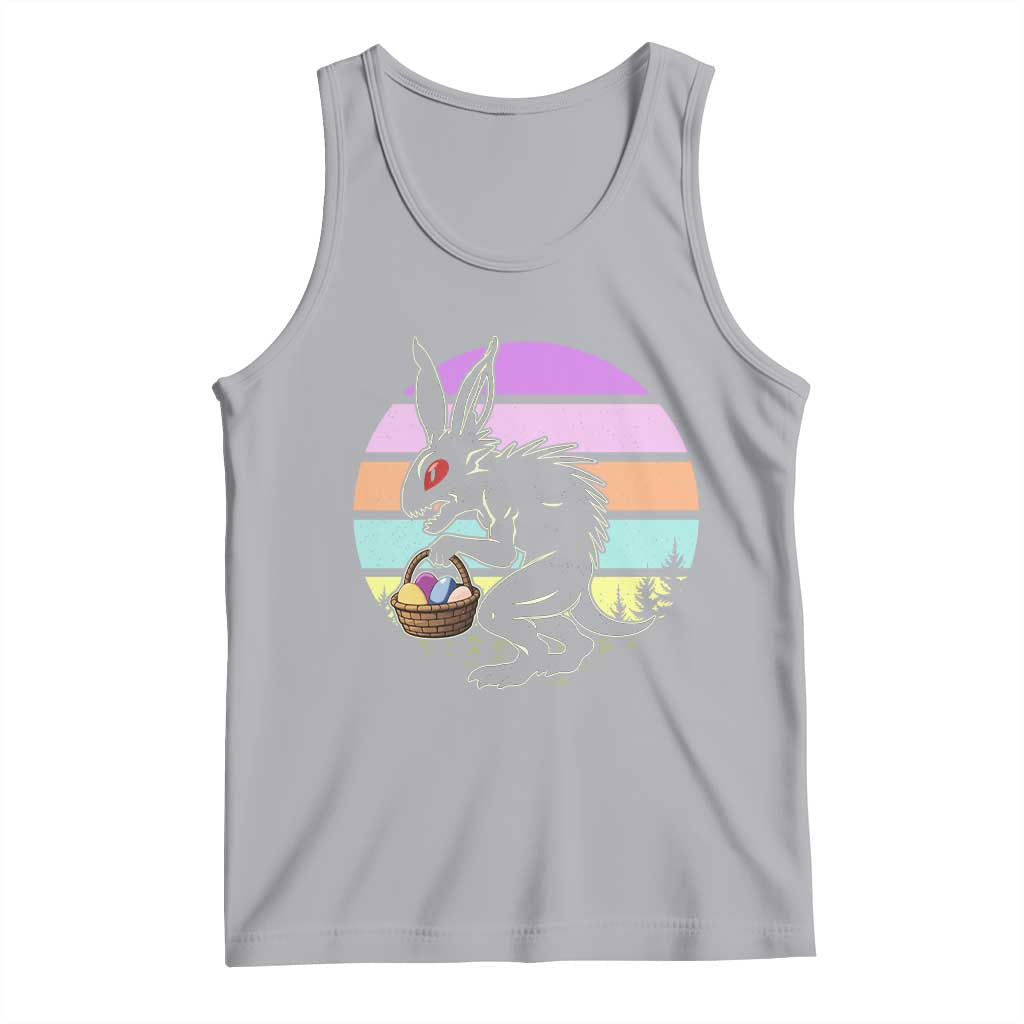 Retro Sunset Chupacabra Easter Egg Hunt Tank Top Cryptid Lover Gift
