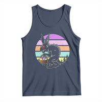 Retro Sunset Chupacabra Easter Egg Hunt Tank Top Cryptid Lover Gift