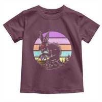 Retro Sunset Chupacabra Easter Egg Hunt Toddler T Shirt Cryptid Lover Gift