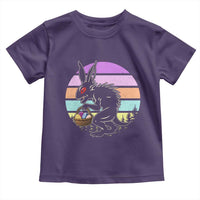 Retro Sunset Chupacabra Easter Egg Hunt Toddler T Shirt Cryptid Lover Gift