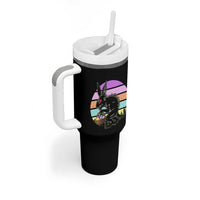 Retro Sunset Chupacabra Easter Egg Hunt Tumbler With Handle Cryptid Lover Gift