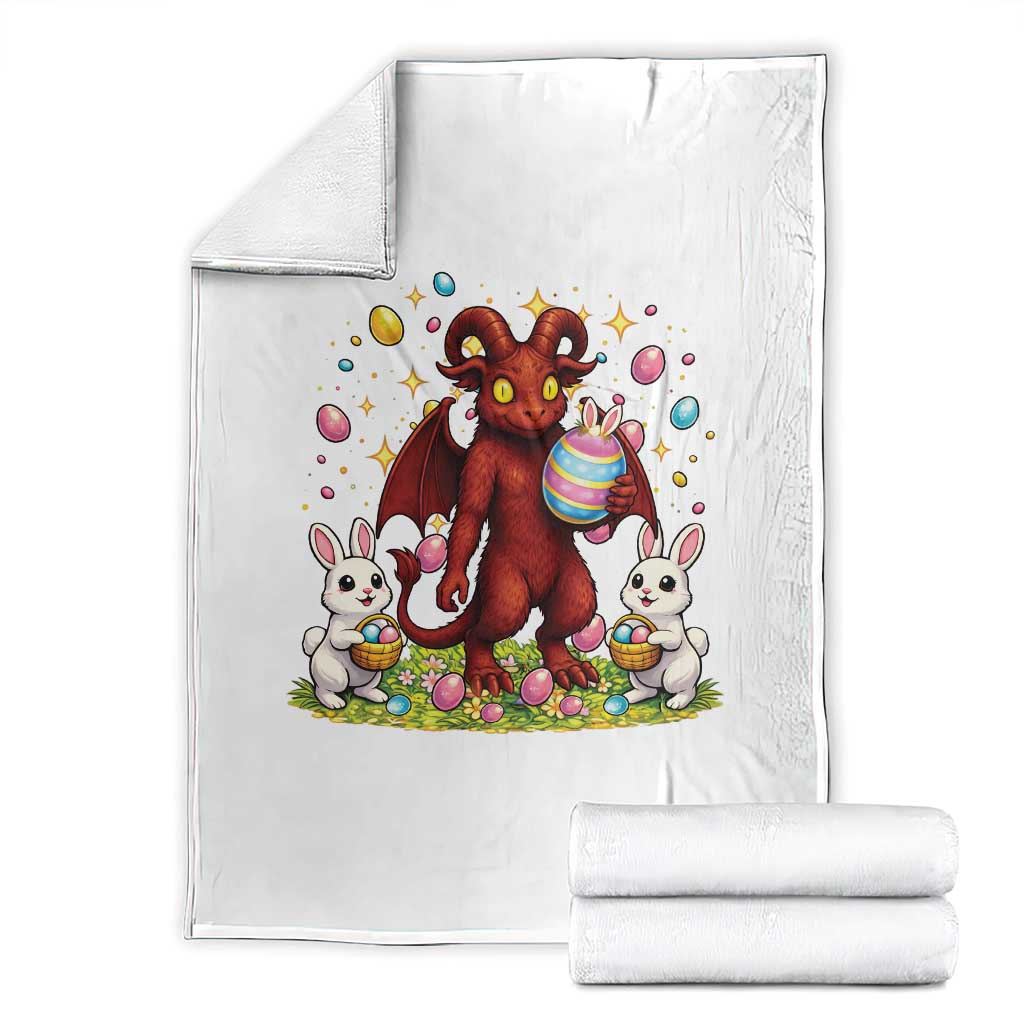 Jersey Devil Easter Egg Hunt Throw Blanket Funny Pine Barrens Folklore Gift