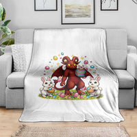 Jersey Devil Easter Egg Hunt Throw Blanket Funny Pine Barrens Folklore Gift