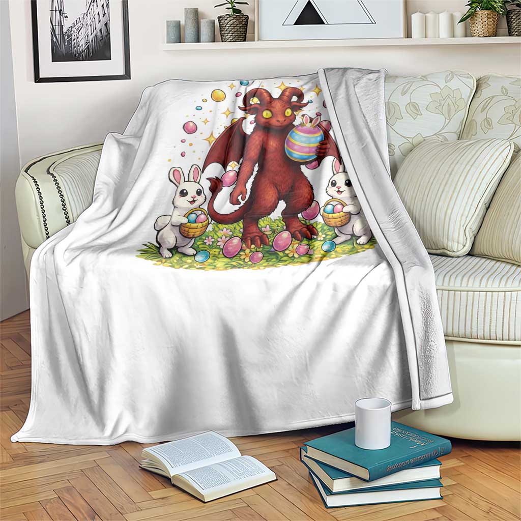 Jersey Devil Easter Egg Hunt Throw Blanket Funny Pine Barrens Folklore Gift