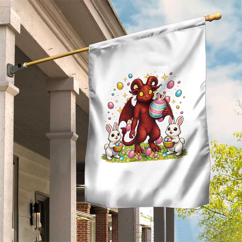 Jersey Devil Easter Egg Hunt Garden Flag Funny Pine Barrens Folklore Gift