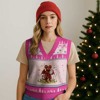Jersey Devil Easter Egg Hunt V-Neck Knit Sweater Vest Funny Pine Barrens Folklore Gift