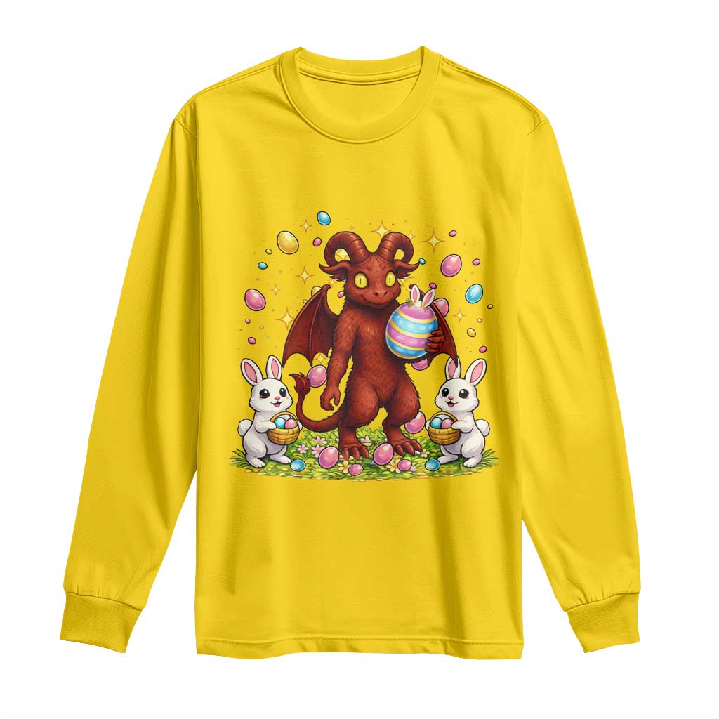 Jersey Devil Easter Egg Hunt Long Sleeve Shirt Funny Pine Barrens Folklore Gift