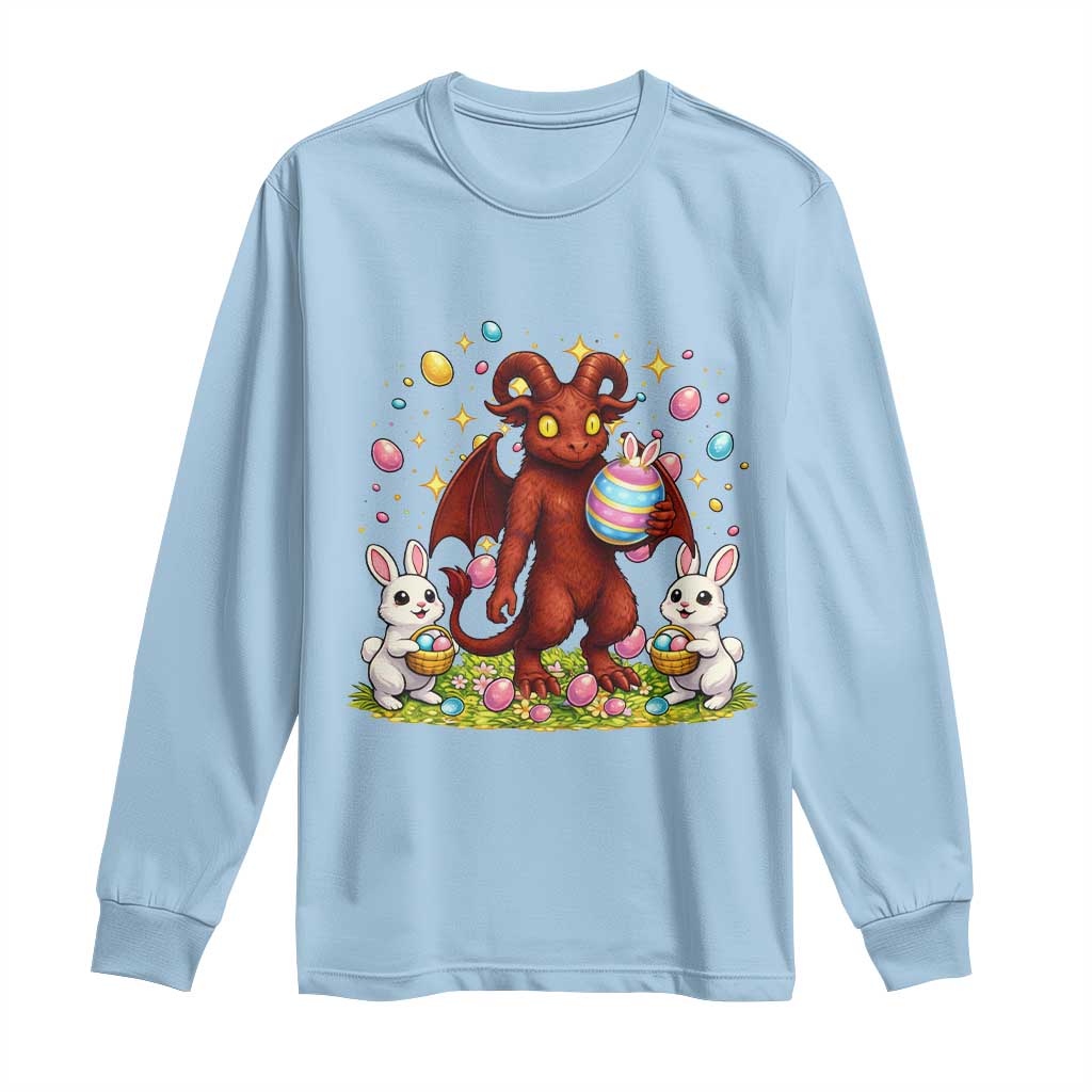 Jersey Devil Easter Egg Hunt Long Sleeve Shirt Funny Pine Barrens Folklore Gift