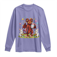 Jersey Devil Easter Egg Hunt Long Sleeve Shirt Funny Pine Barrens Folklore Gift