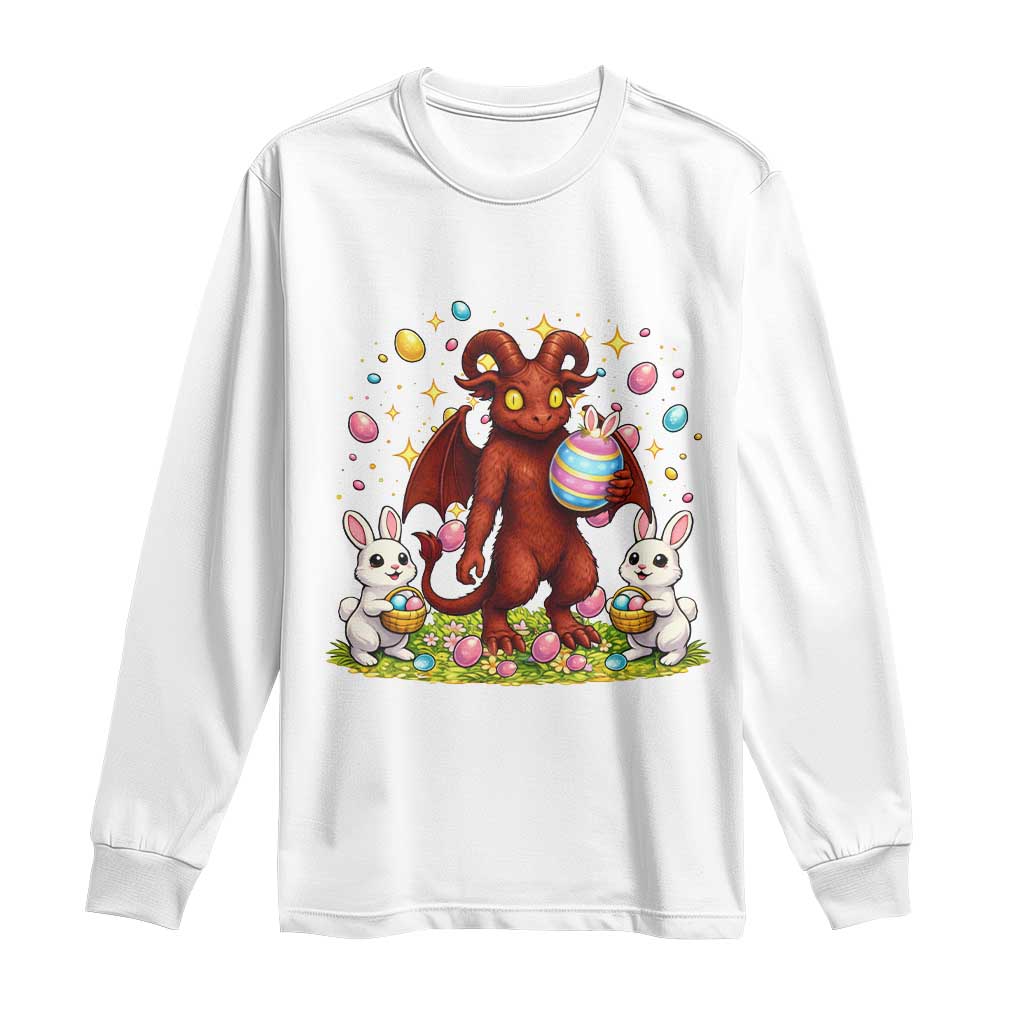 Jersey Devil Easter Egg Hunt Long Sleeve Shirt Funny Pine Barrens Folklore Gift