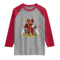 Jersey Devil Easter Egg Hunt Raglan Shirt Funny Pine Barrens Folklore Gift