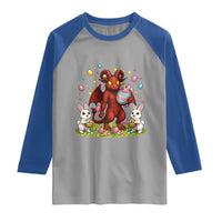 Jersey Devil Easter Egg Hunt Raglan Shirt Funny Pine Barrens Folklore Gift