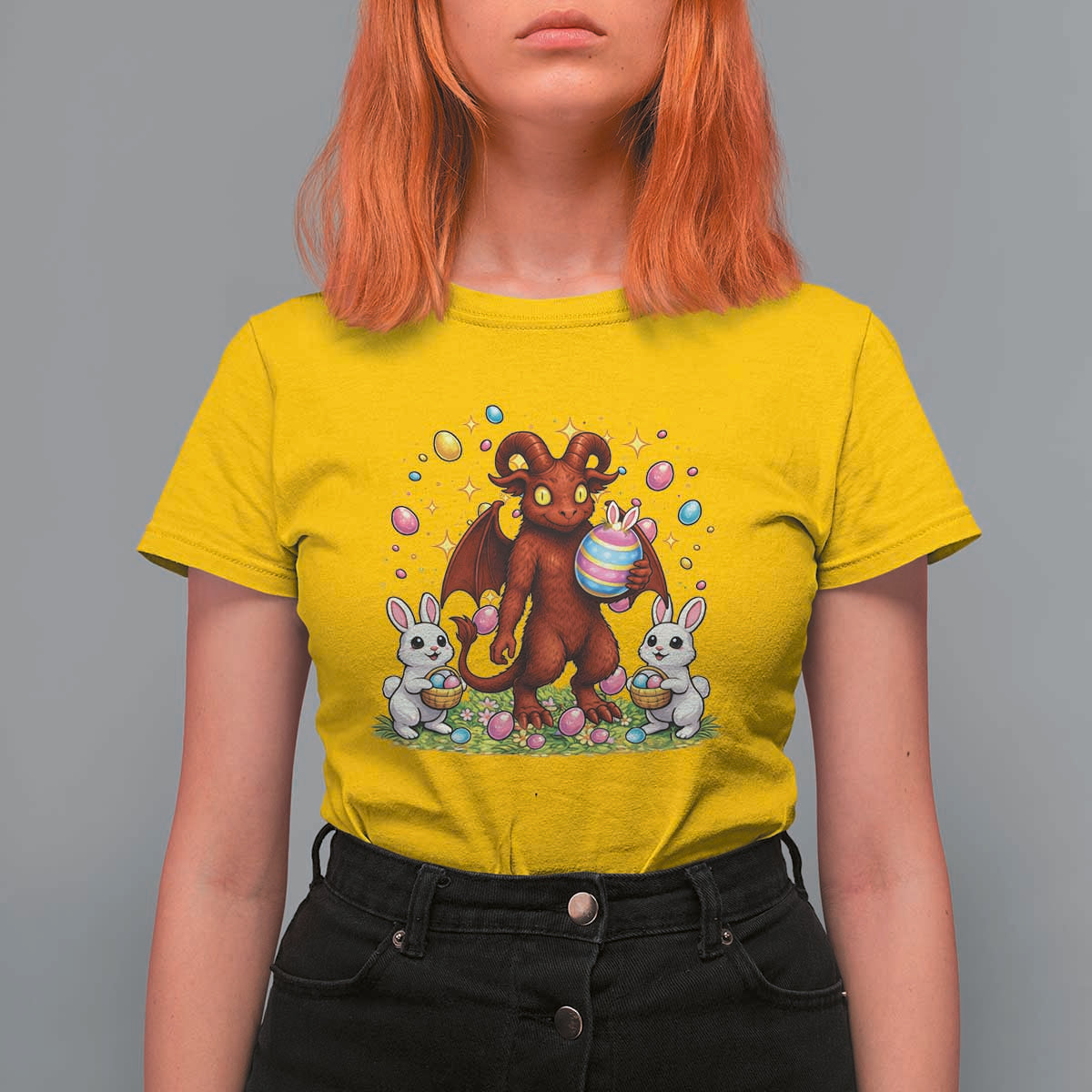 Jersey Devil Easter Egg Hunt T Shirt For Women Funny Pine Barrens Folklore Gift