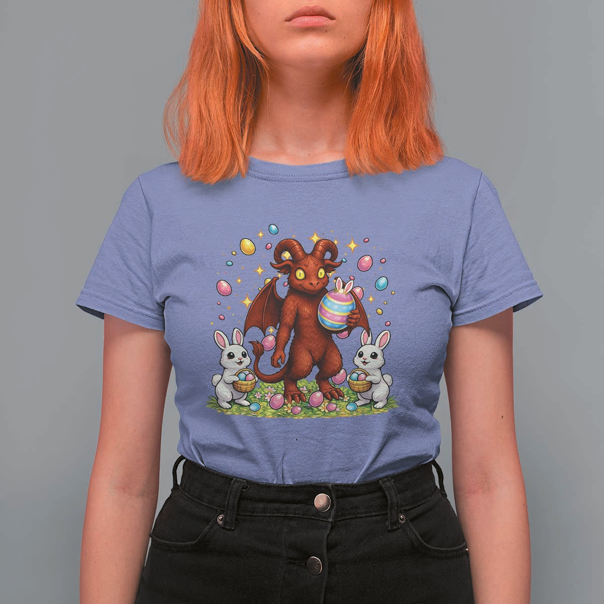 Jersey Devil Easter Egg Hunt T Shirt For Women Funny Pine Barrens Folklore Gift
