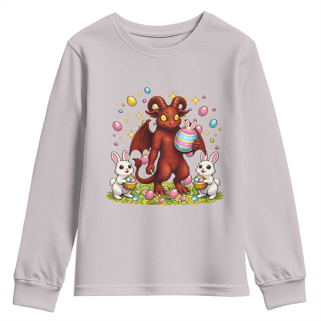 Jersey Devil Easter Egg Hunt Youth Sweatshirt Funny Pine Barrens Folklore Gift