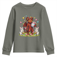 Jersey Devil Easter Egg Hunt Youth Sweatshirt Funny Pine Barrens Folklore Gift