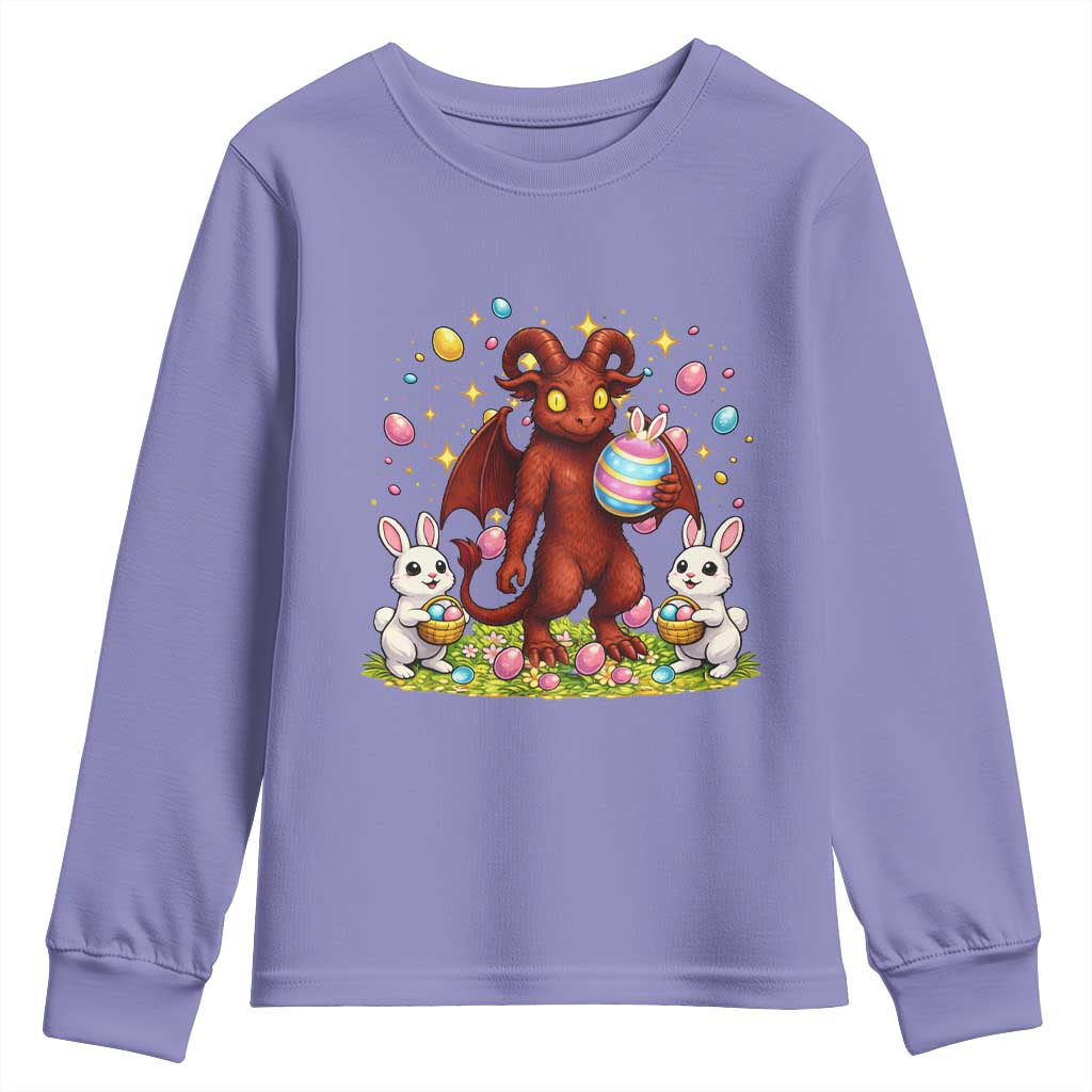 Jersey Devil Easter Egg Hunt Youth Sweatshirt Funny Pine Barrens Folklore Gift