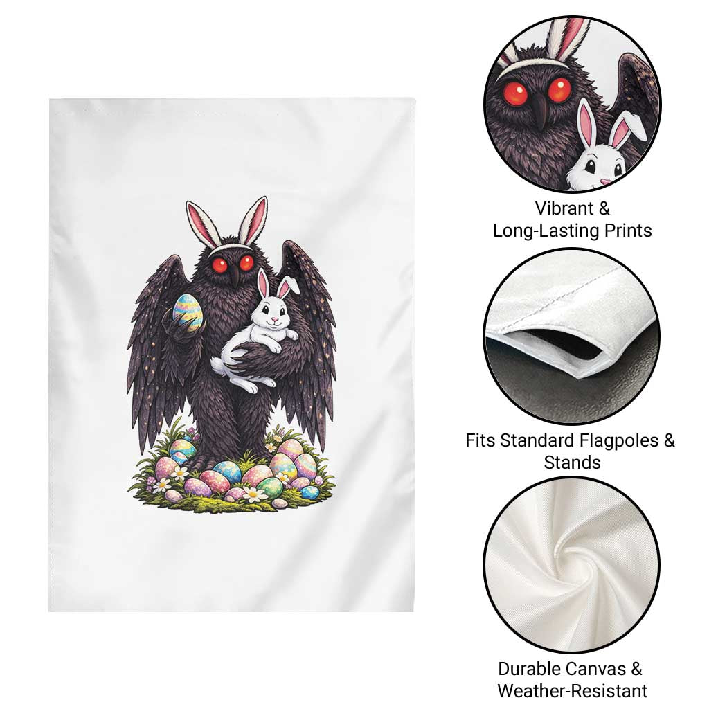Funny Mothman Bunny Ears Garden Flag Point Pleasant Cryptid Lover Gift