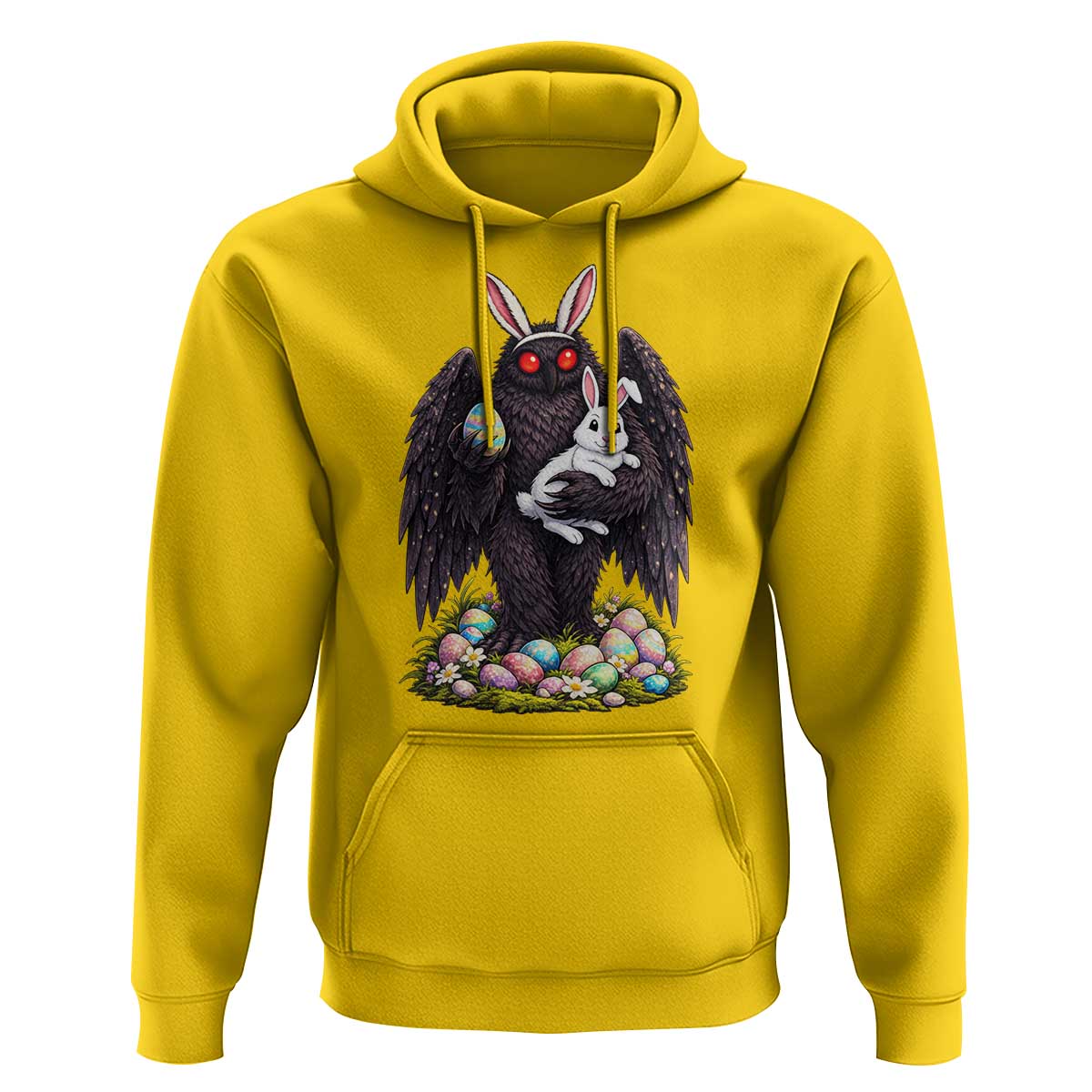 Funny Mothman Bunny Ears Hoodie Point Pleasant Cryptid Lover Gift