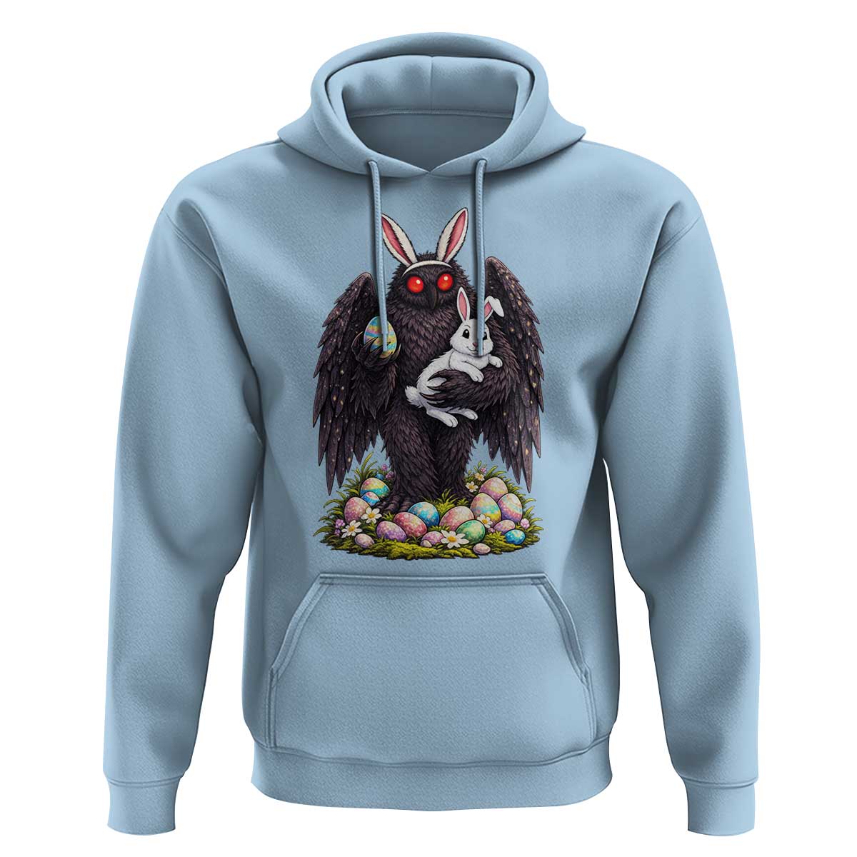 Funny Mothman Bunny Ears Hoodie Point Pleasant Cryptid Lover Gift